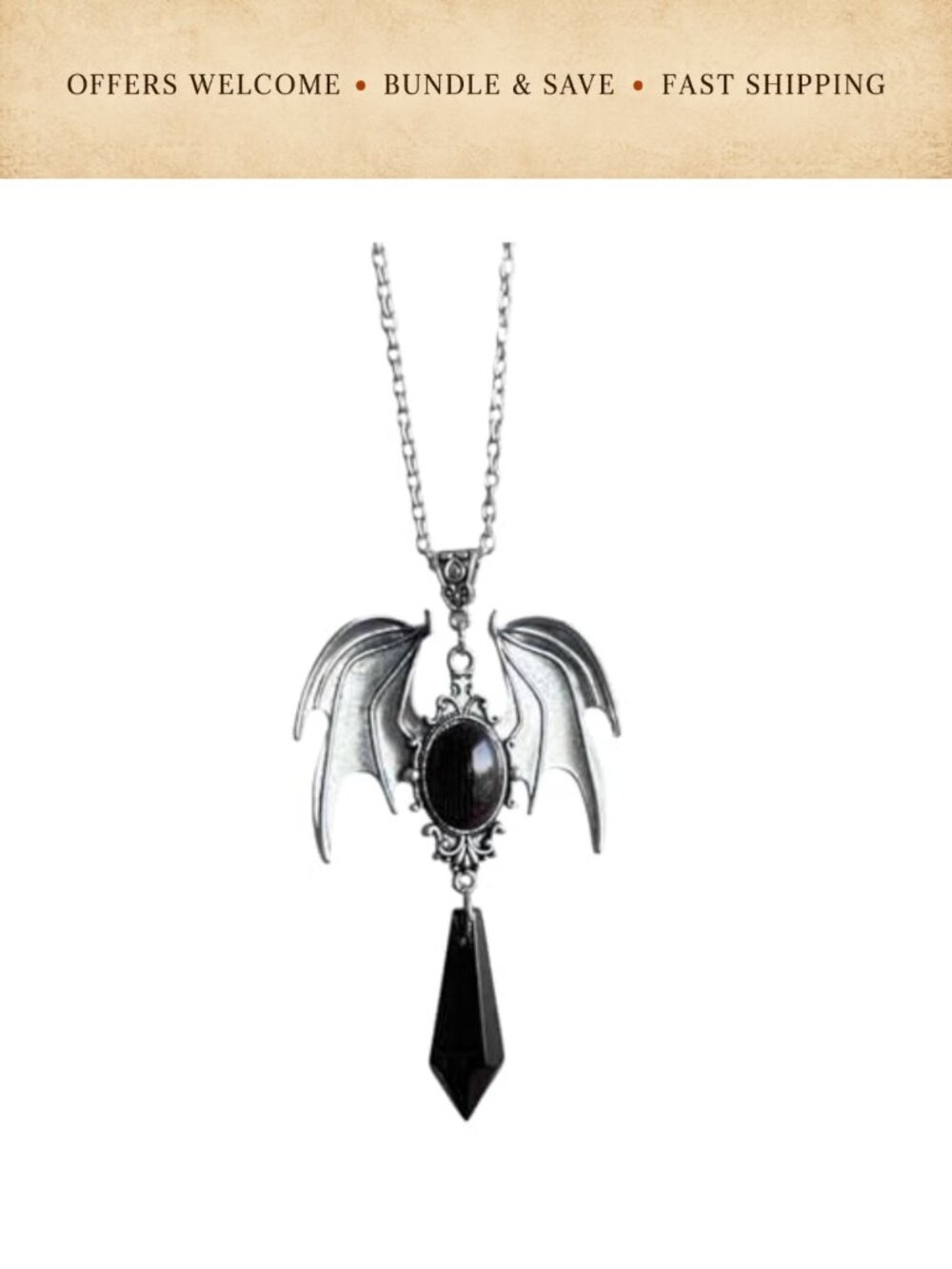 Gothic Bat Cross Pendant Necklace Cubic Zirconia Adjustable Choker Punk Party